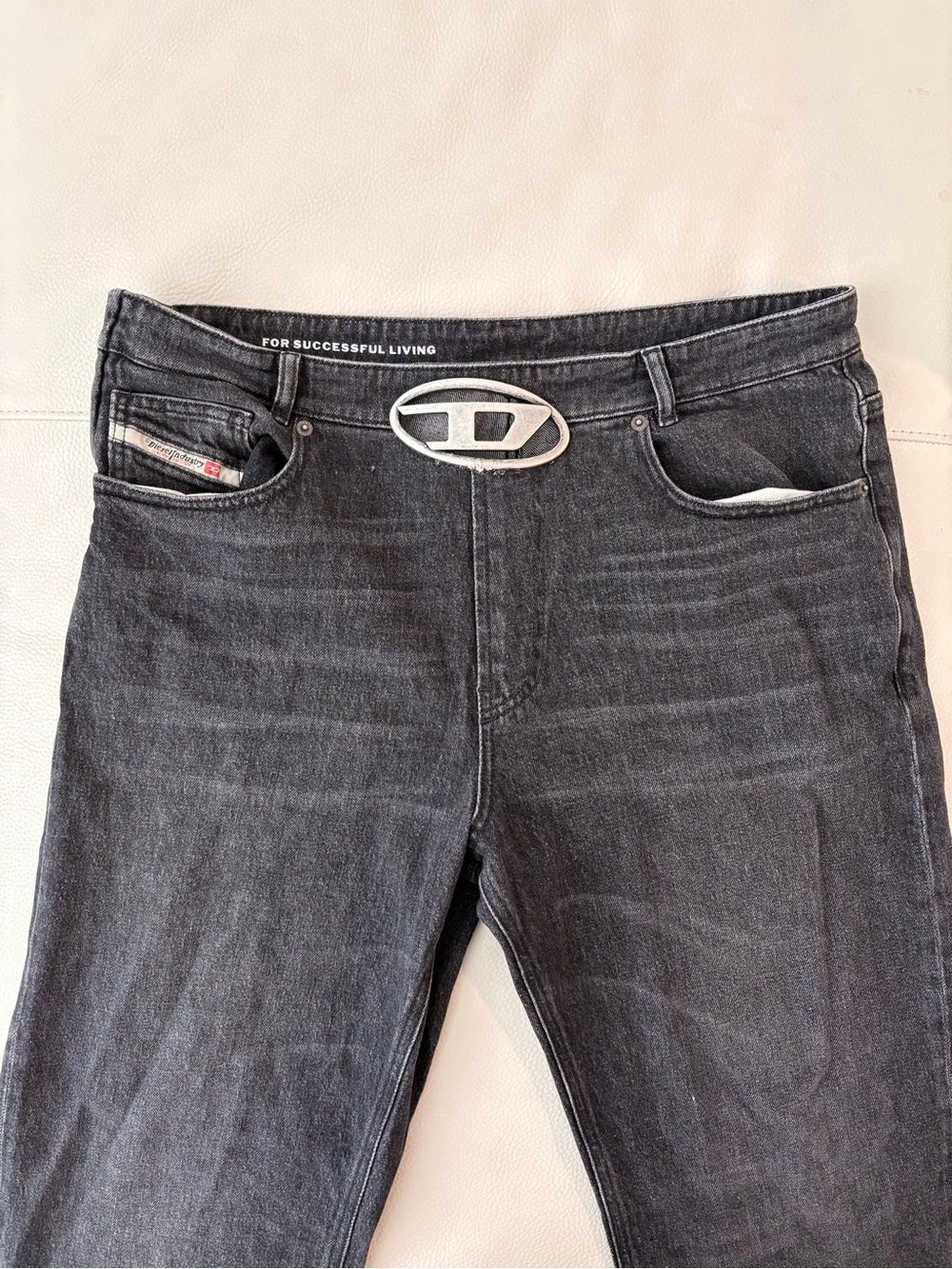 Diesel Men's Dark Gray Straight Jeans